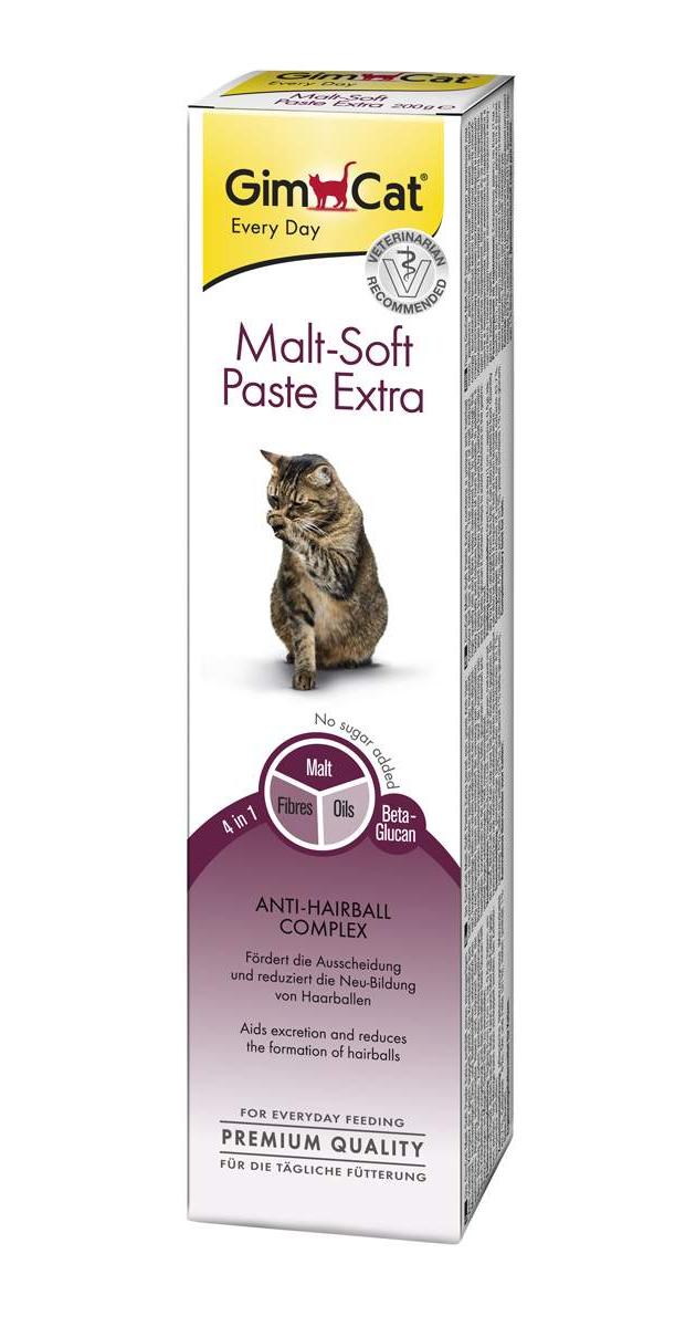 GimCat Malt-Soft Extra паста для выведения шерсти у кошек 200 г (2001)